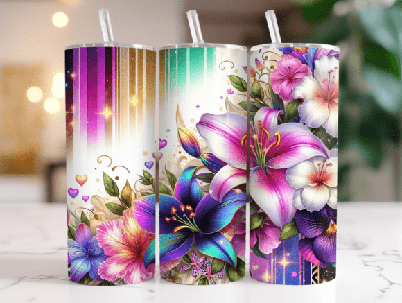 Orchid flower 20oz tumbler