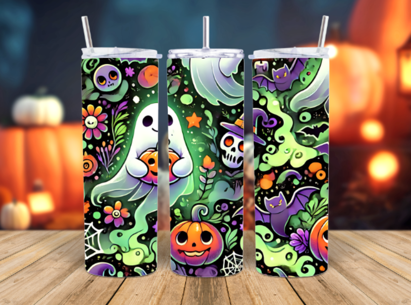 spooky ghost tumbler