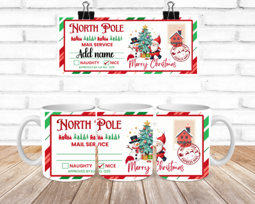 Cute Nice List Personalised Mug