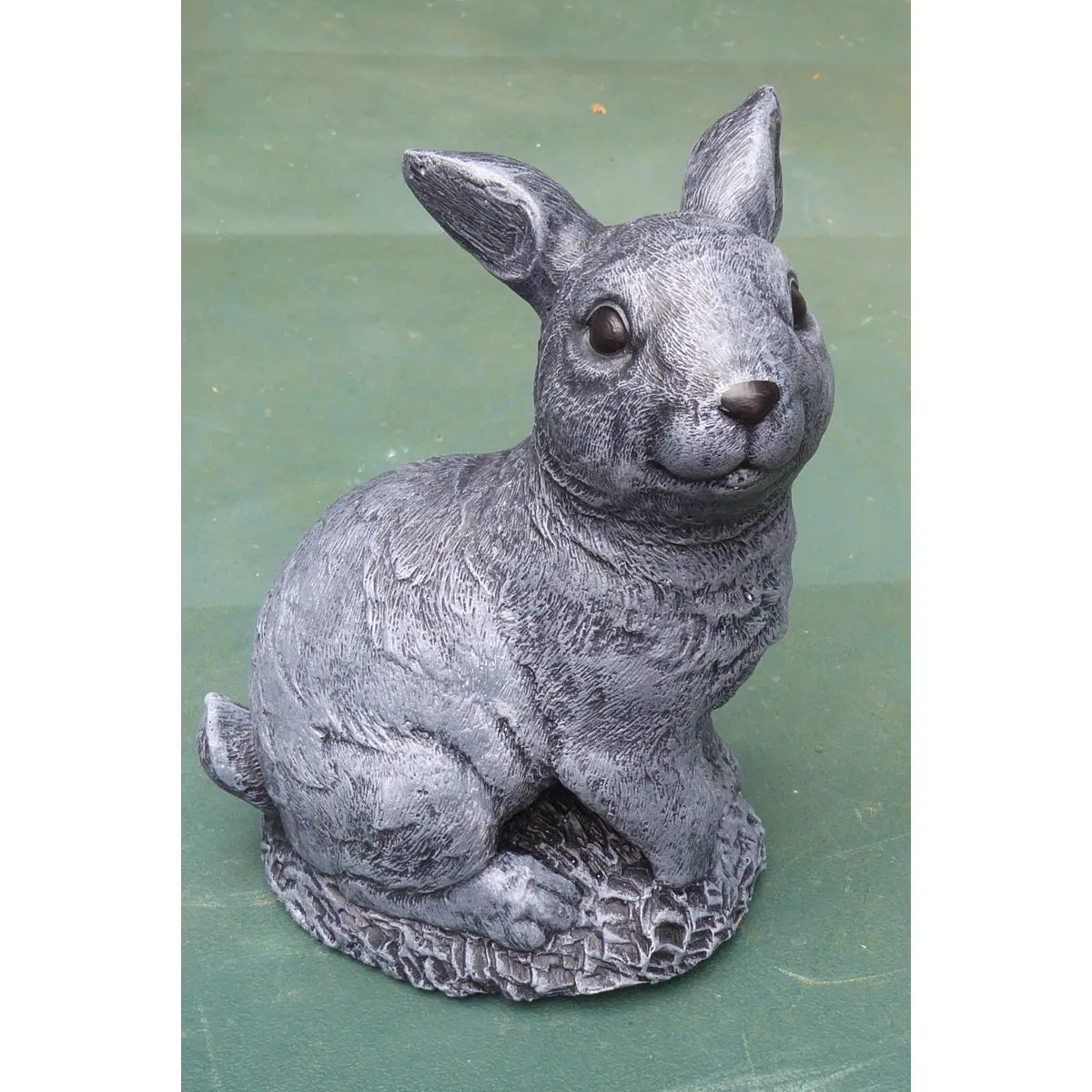 Adorable Cast Stone Sitting Rabbit Garden Ornament 15½cm tall