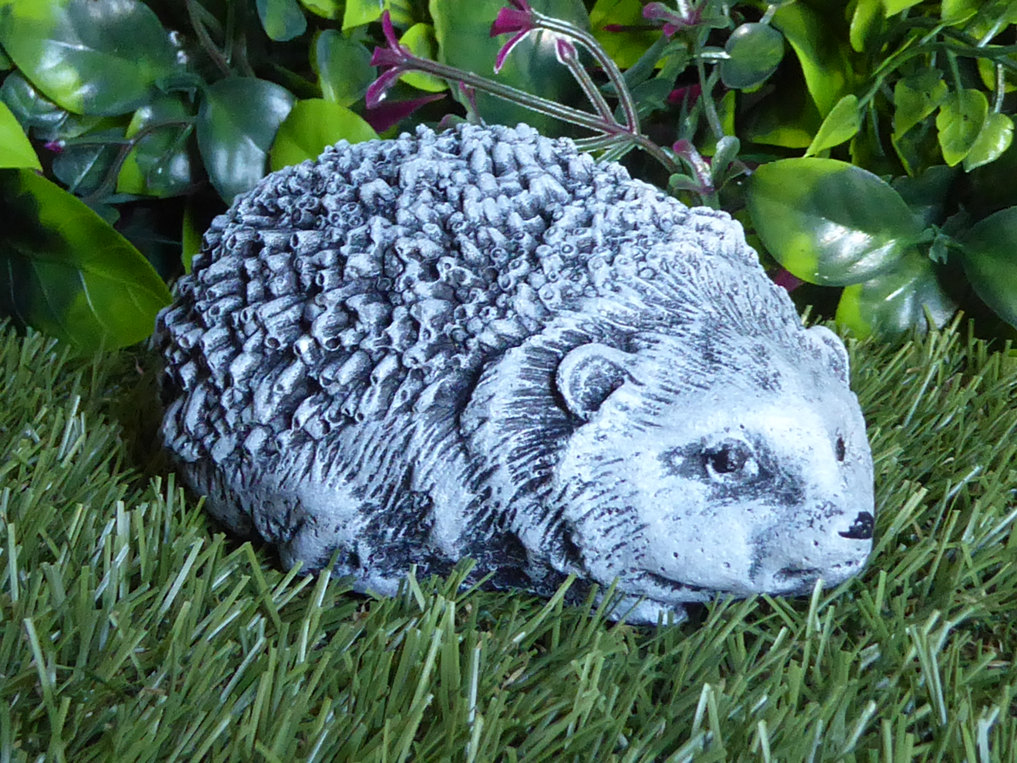 Adorable Baby Hedgehog Cast Stone Garden Ornament Hand Crafted Aged Effect 9½cm