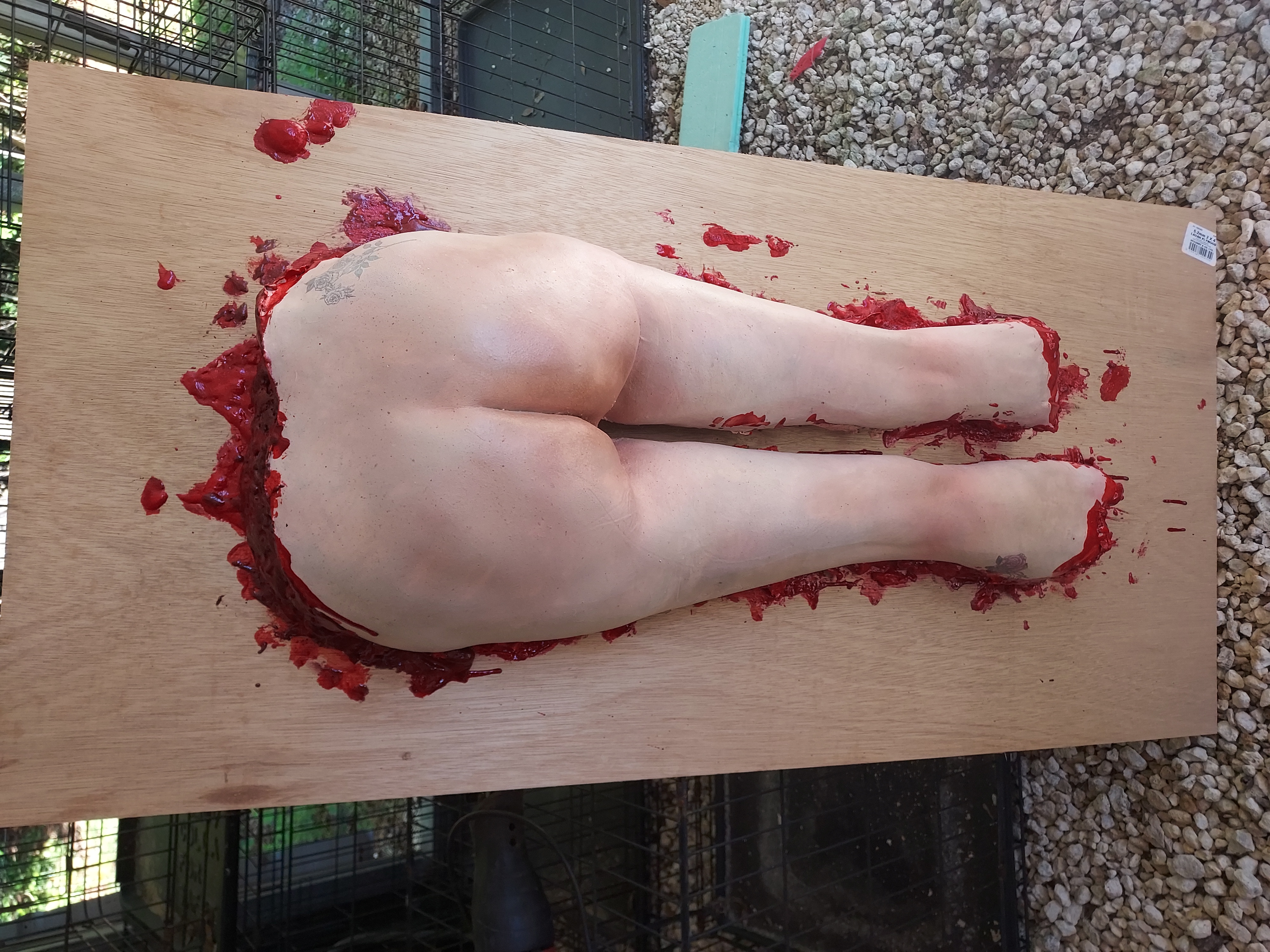 Booty on a board Lifecasted prop