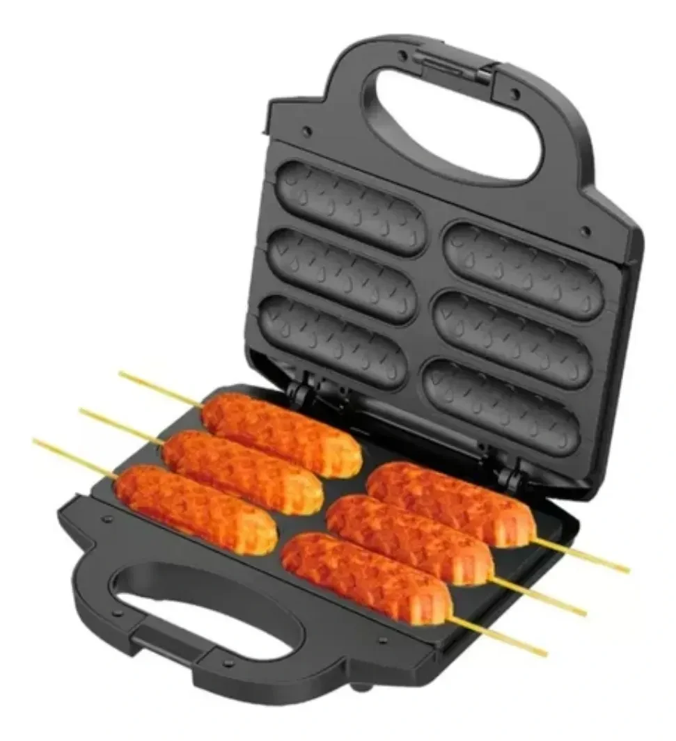 Panchuquera Electrica Teflon Antiadherente 6 Salchichas