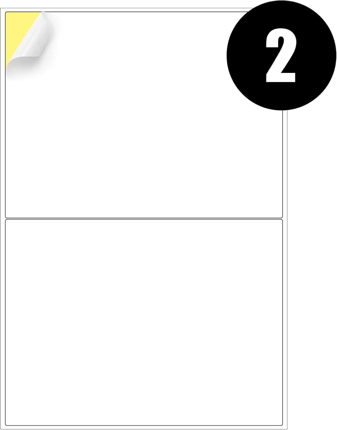 2 Label Per Sheet Multipurpose A4 Label Sheets