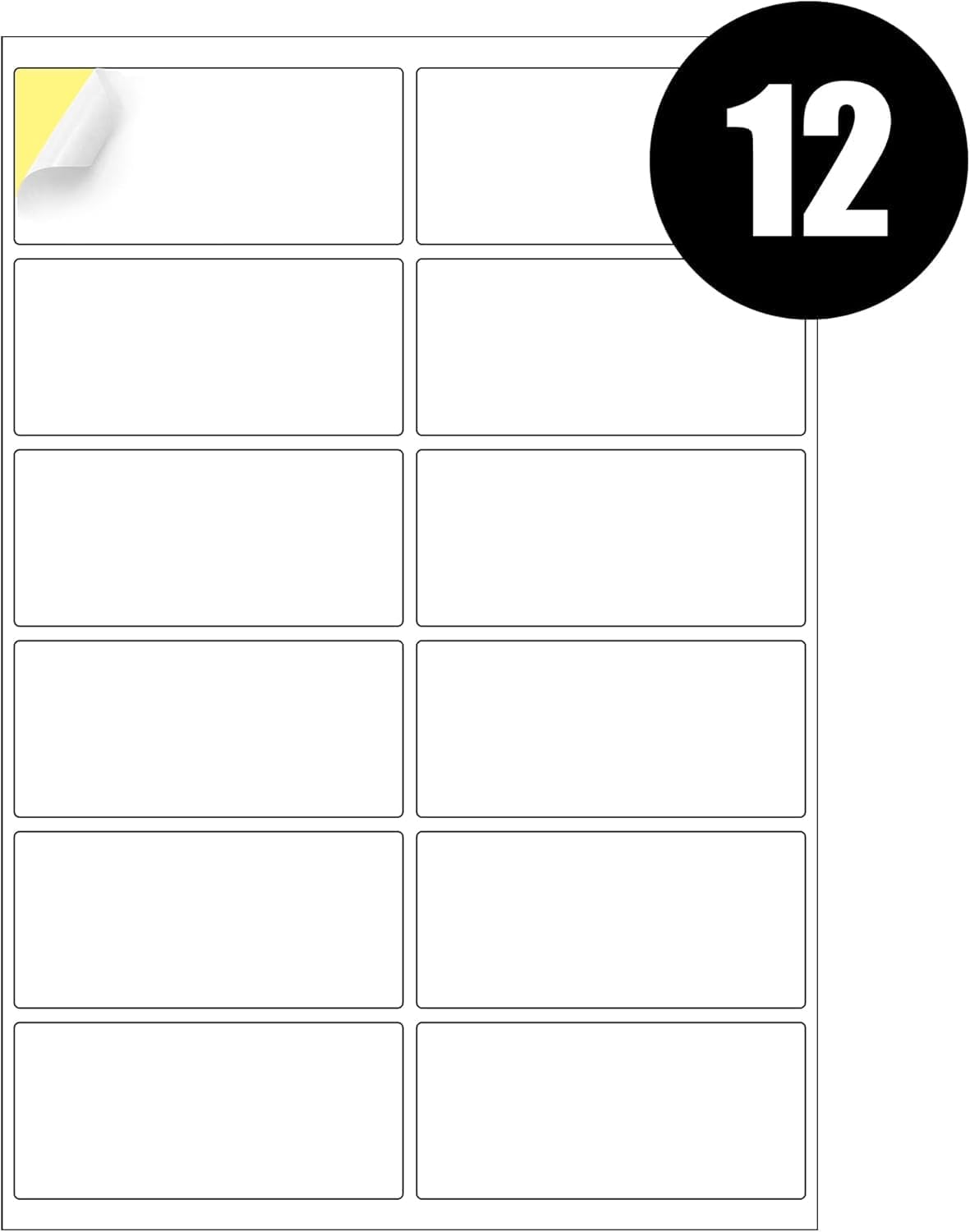 12 Labels Per Sheet Multipurpose A4 Label Sheets