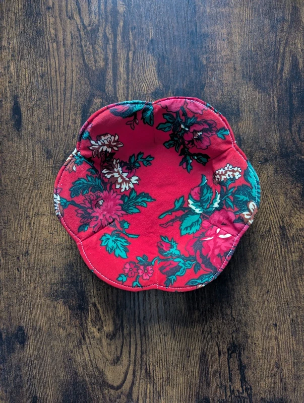 Beautiful Handmade Floral Textile Bowl