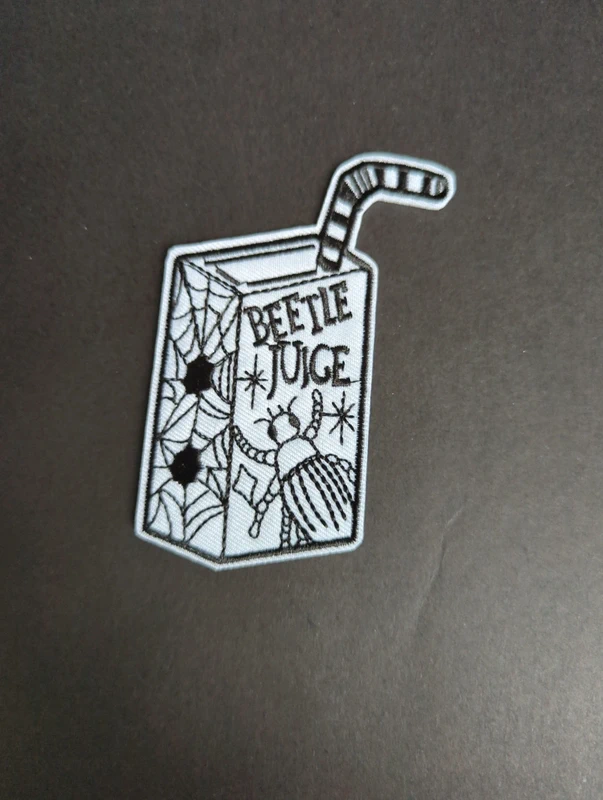 Beetle Juice Embroidery Patch