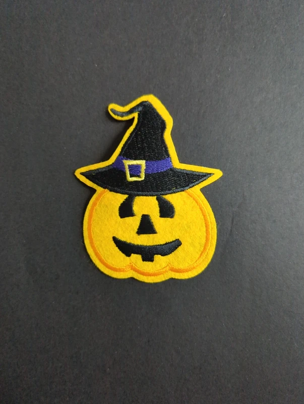 Halloween Pumpkin Embroidered Patch