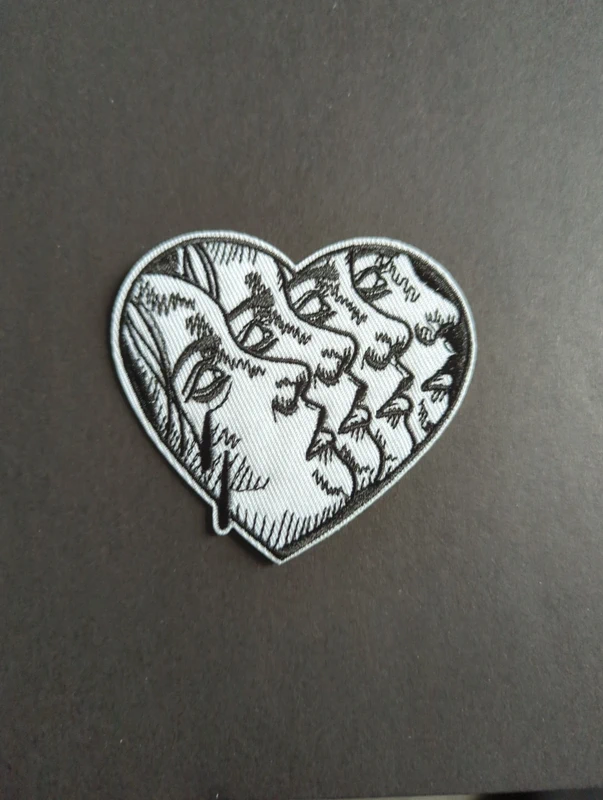 Heart&Faces Embroidered Patch