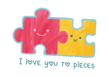 I love you to pieces - note