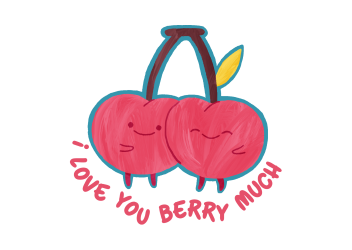 I love you berry much - note