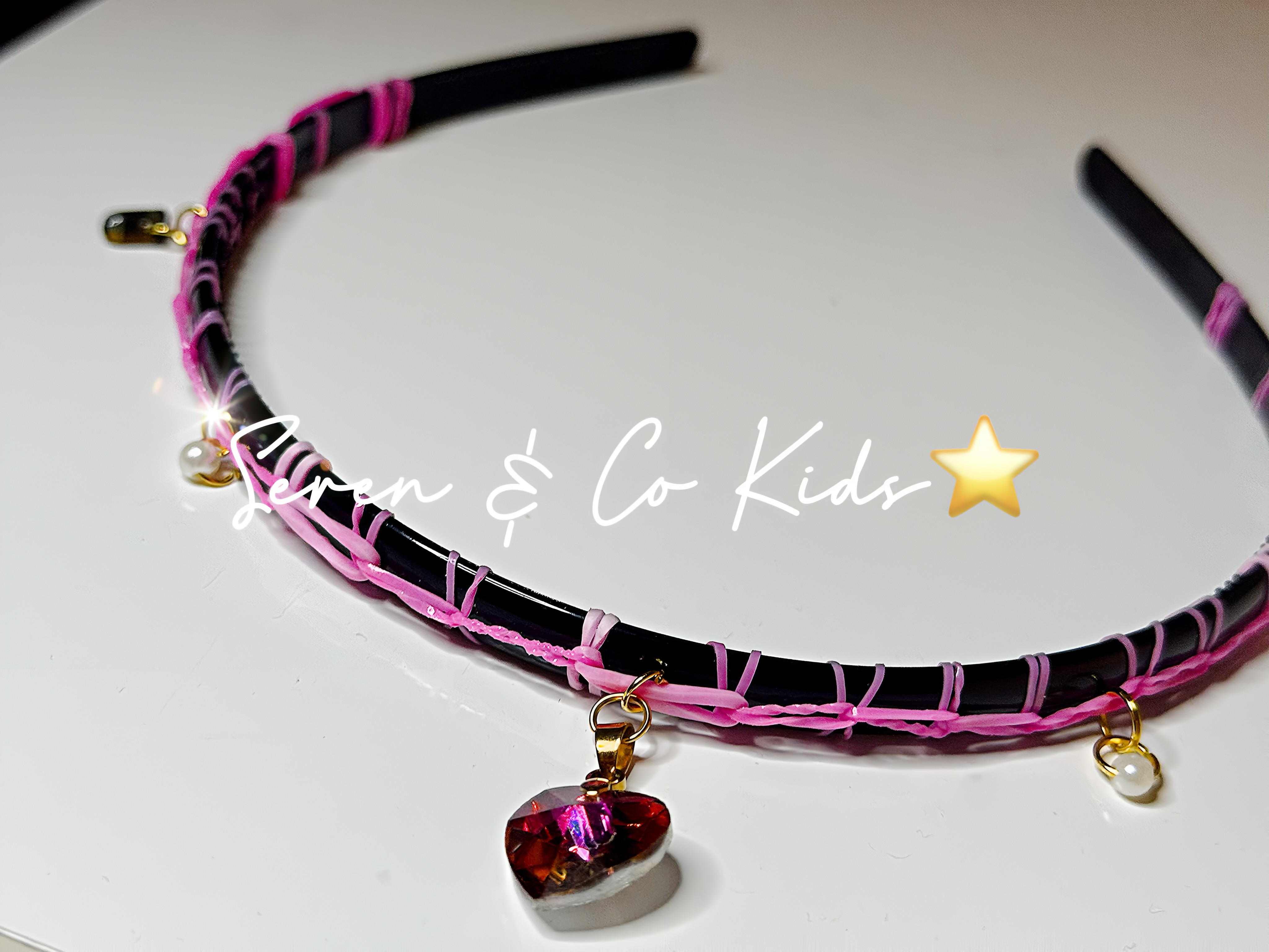 The Whimsical sunset Alice band (Tigers eye & Clear Quartz)