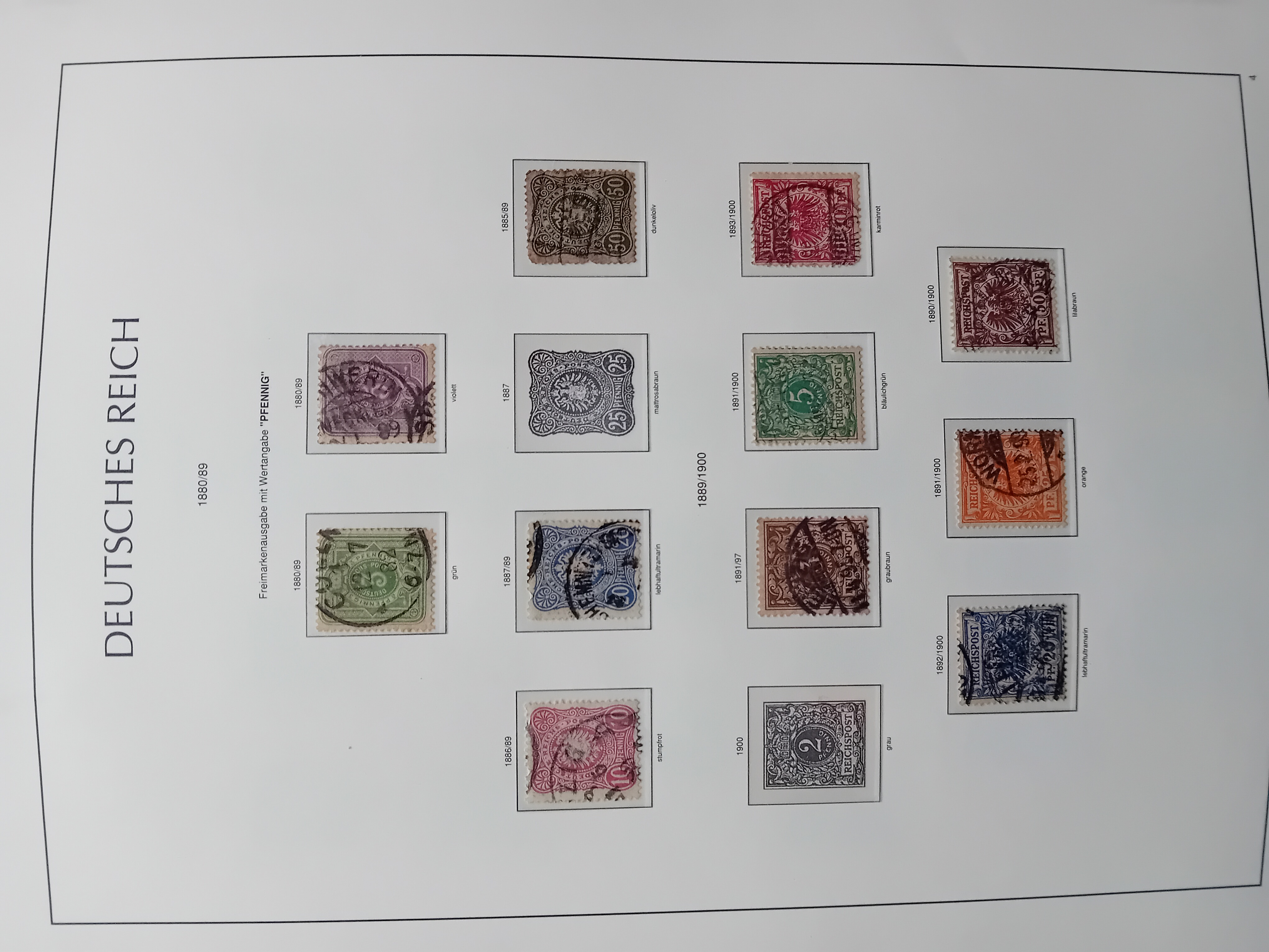 Germany 1880 11 used stamps on page