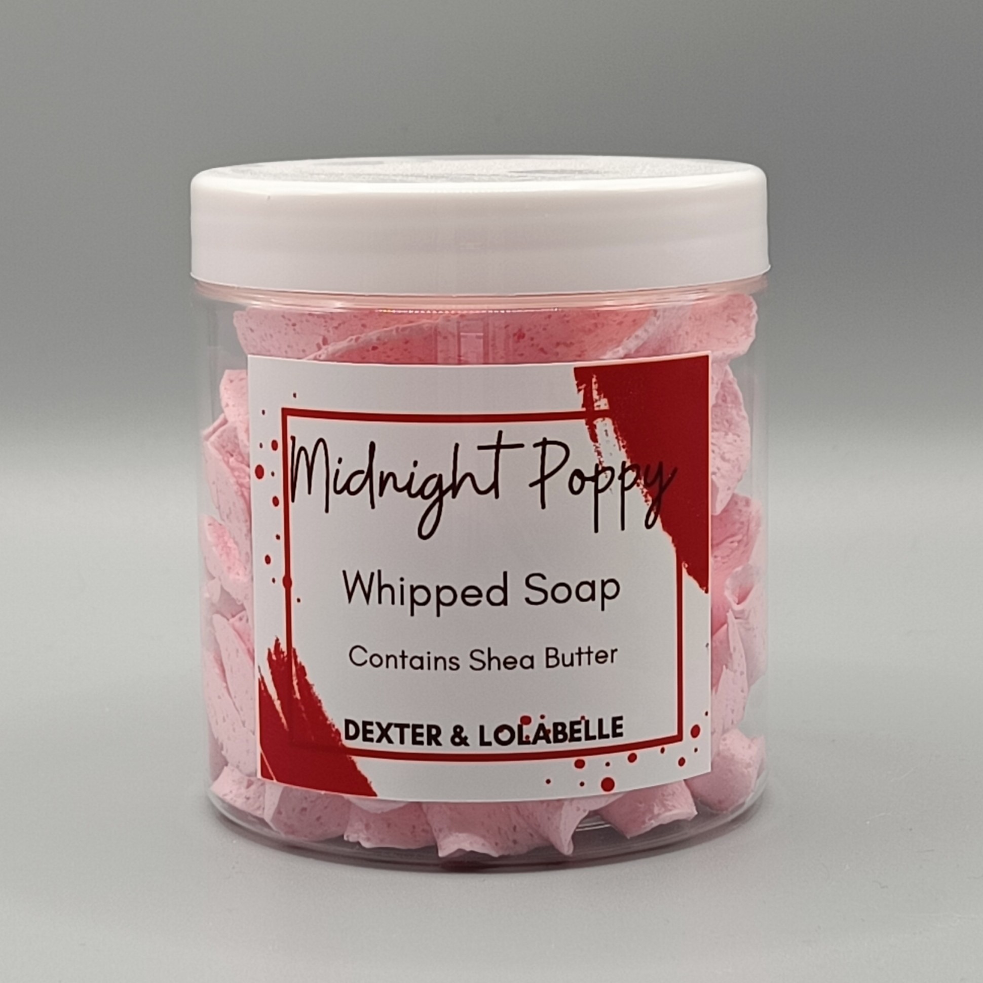 Midnight Poppy whipped soap - with added shea butter