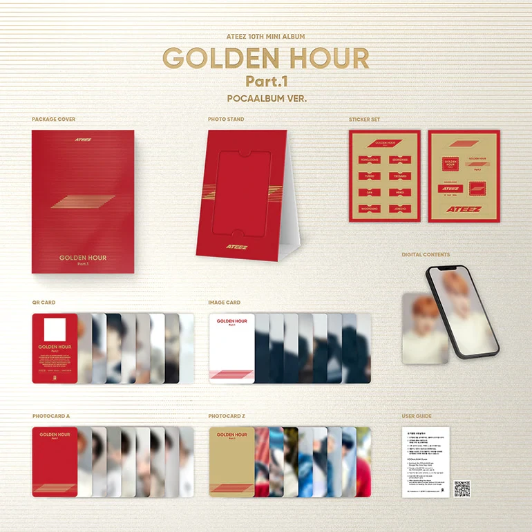 ATEEZ - 10th Mini Album GOLDEN HOUR : Part.1 (POCAALBUM)