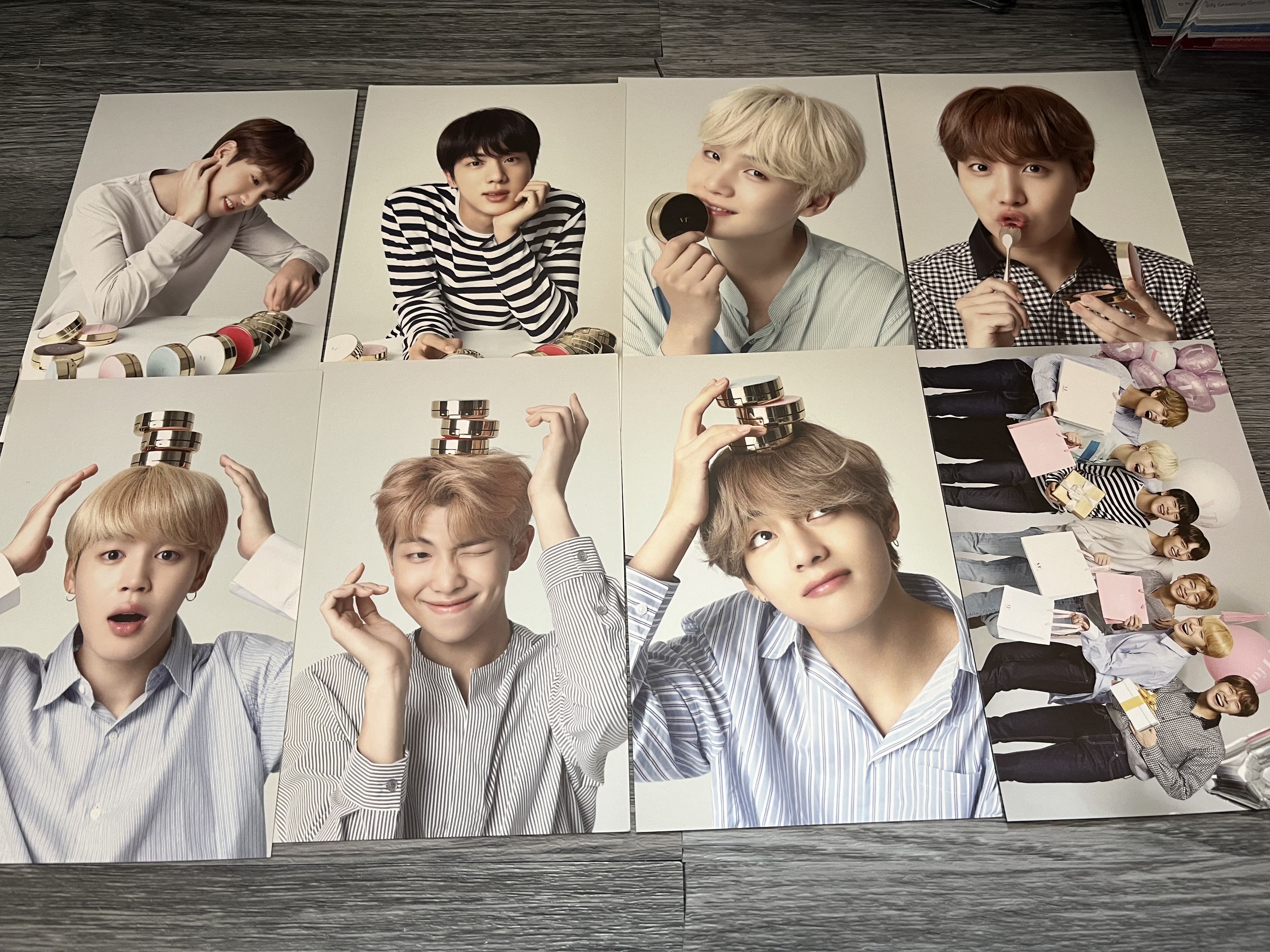 2018 BTS X VT cosmetics official postcard set (all members & group)