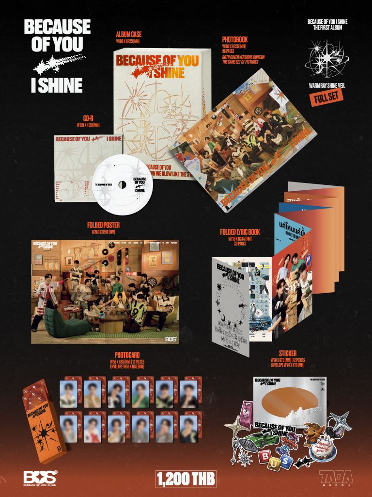 BECAUSE OF YOU, I SHINE FULL SET ALBUM WARM RAY SHINE VERSION