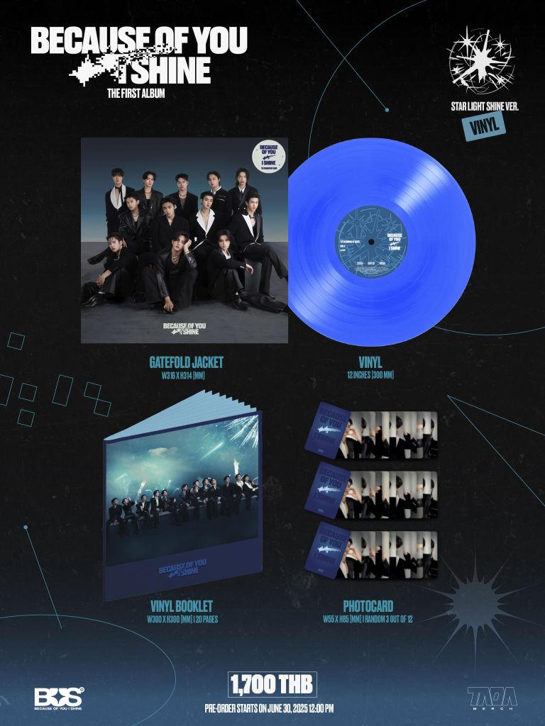 BECAUSE OF YOU, I SHINE VINYL ALBUM STAR LIGHT SHINE VERSION