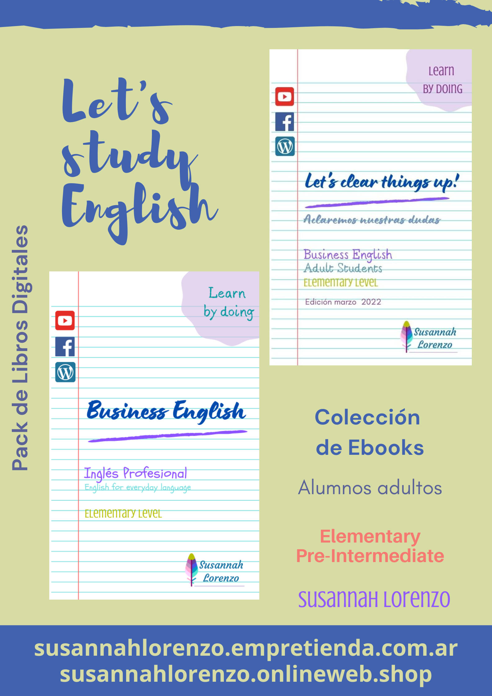 Pack de libros para estudiar y mejorar Inglés