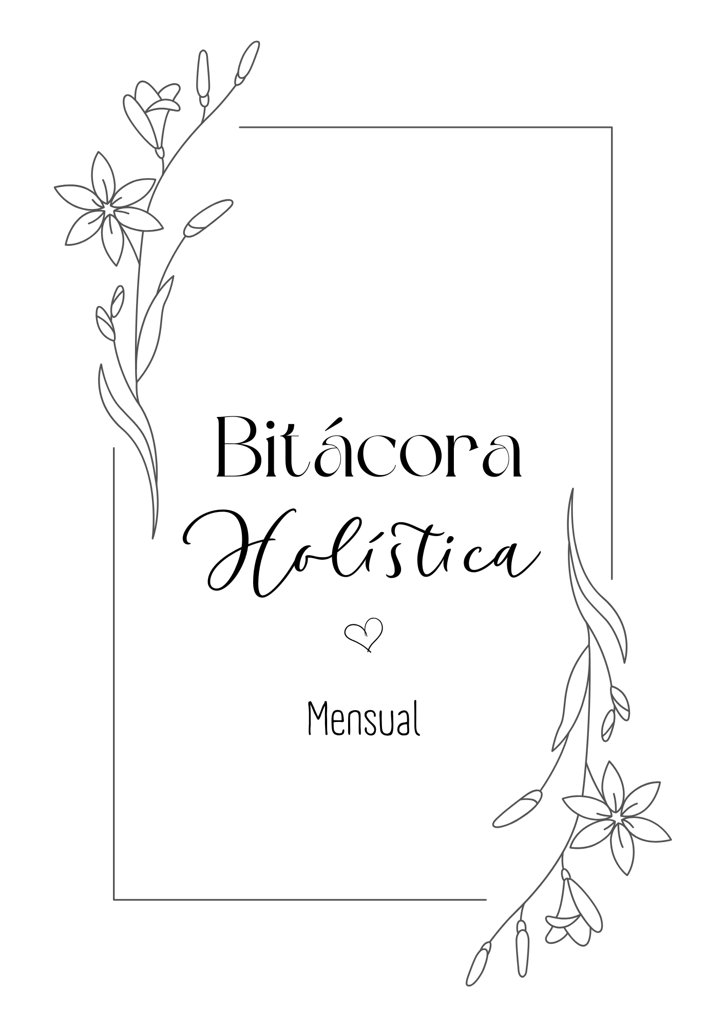 Bitácora Holística - Planner mensual