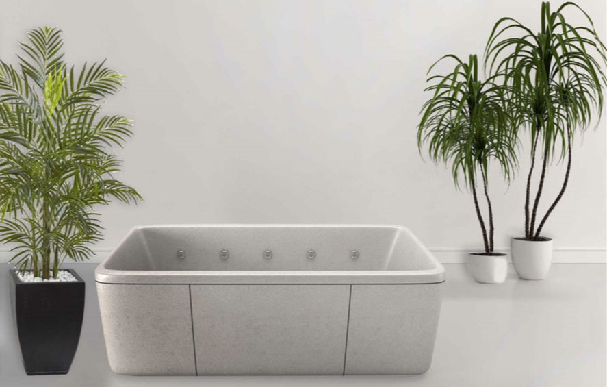 Handcrafted Terrazzo Stone and Resin Freestanding Bathtub - Spa Quality