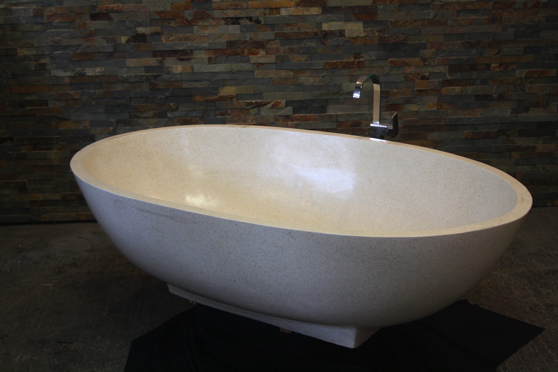 Handcrafted Terrazzo Stone Freestanding Bathtub - Spa Quality