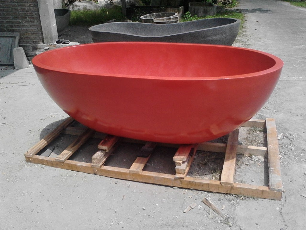 Handcrafted Terrazzo Stone Freestanding Bathtub - Spa Quality (Oval)