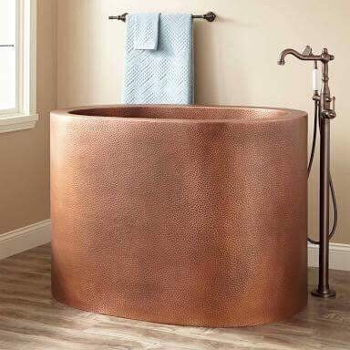 Handcrafted Copper Freestanding Bathtub - Spa Quality