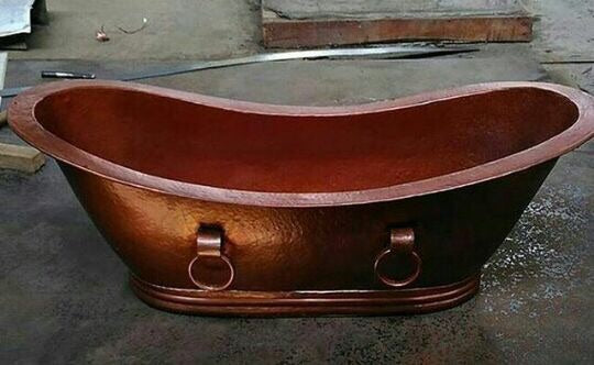 Handcrafted Copper Freestanding Bathtub - Spa Quality