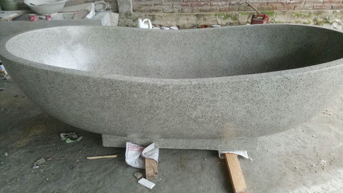 Handcrafted Terrazzo Stone Freestanding Bathtub - Spa Quality