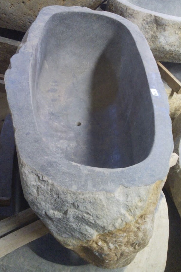 Handcrafted Natural Stone Freestanding Bathtub - Spa Quality