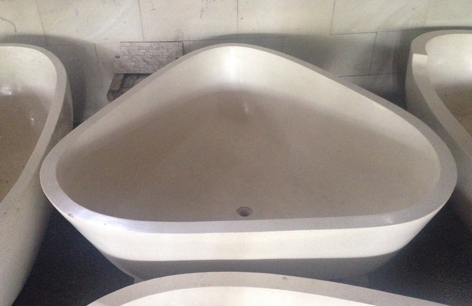 Handcrafted Terrazzo Stone Freestanding Bathtub - Spa Quality (Triangular)
