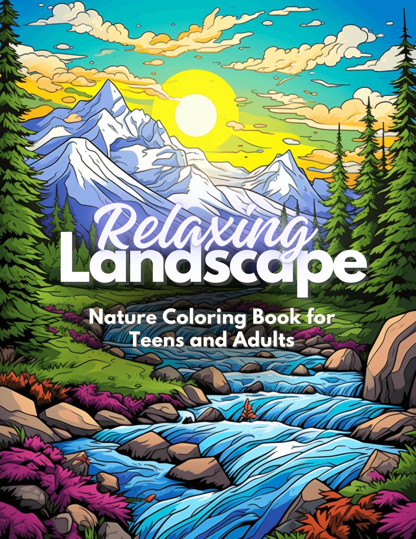 RELAXING LANDSCAPE COLORING PICTURES EBOOK
