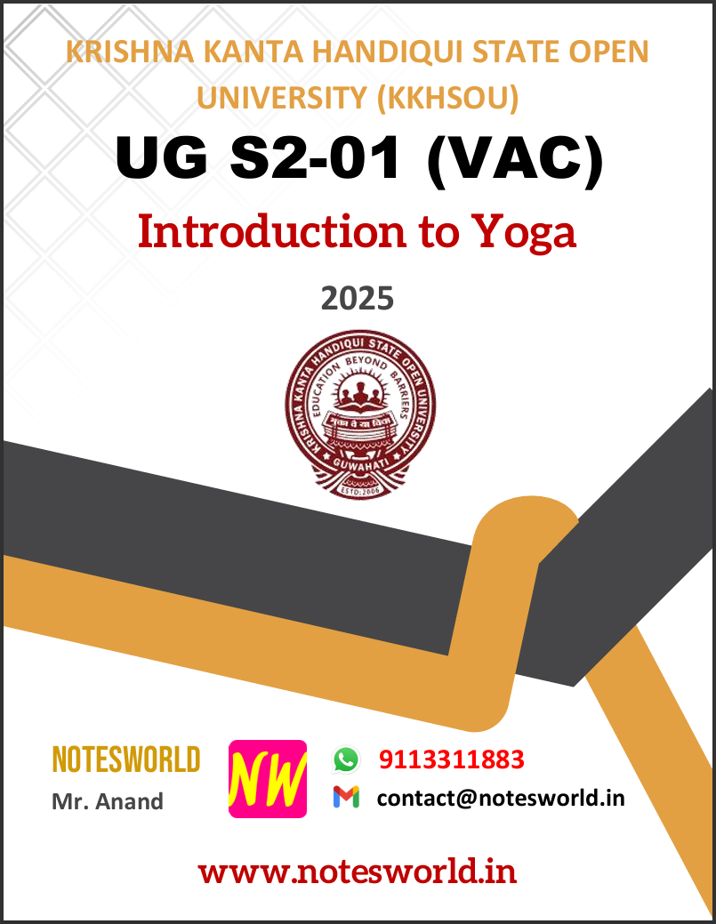 KKHSOU UG S2-01 (VAC) Introduction to Yoga Solved Assignment 2025