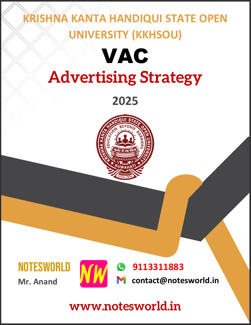 KKHSOU VAC : Advertising Strategy Solved Assignment 2025