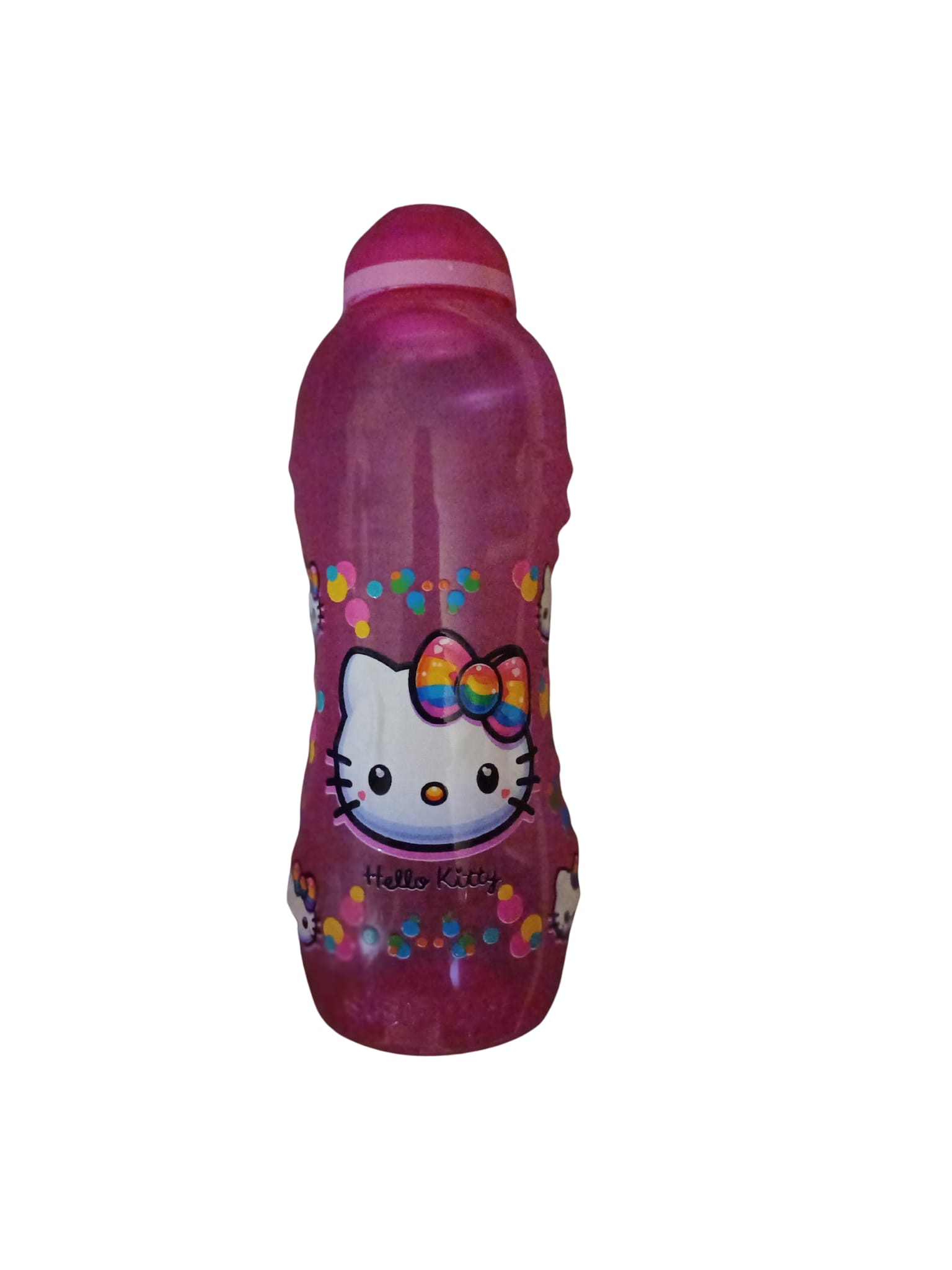 Pink plastic bottles