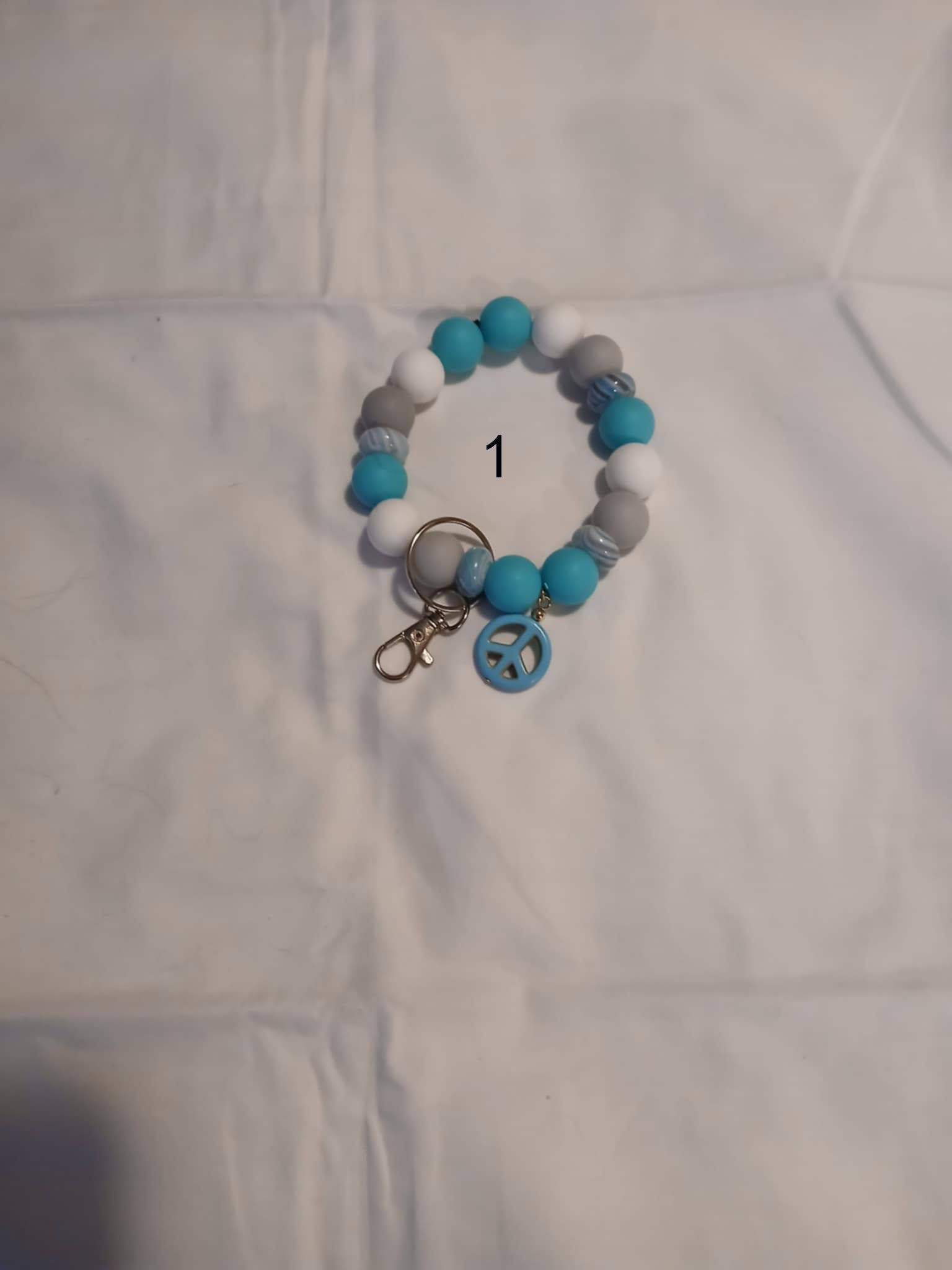 Peace Beaded Wristlet