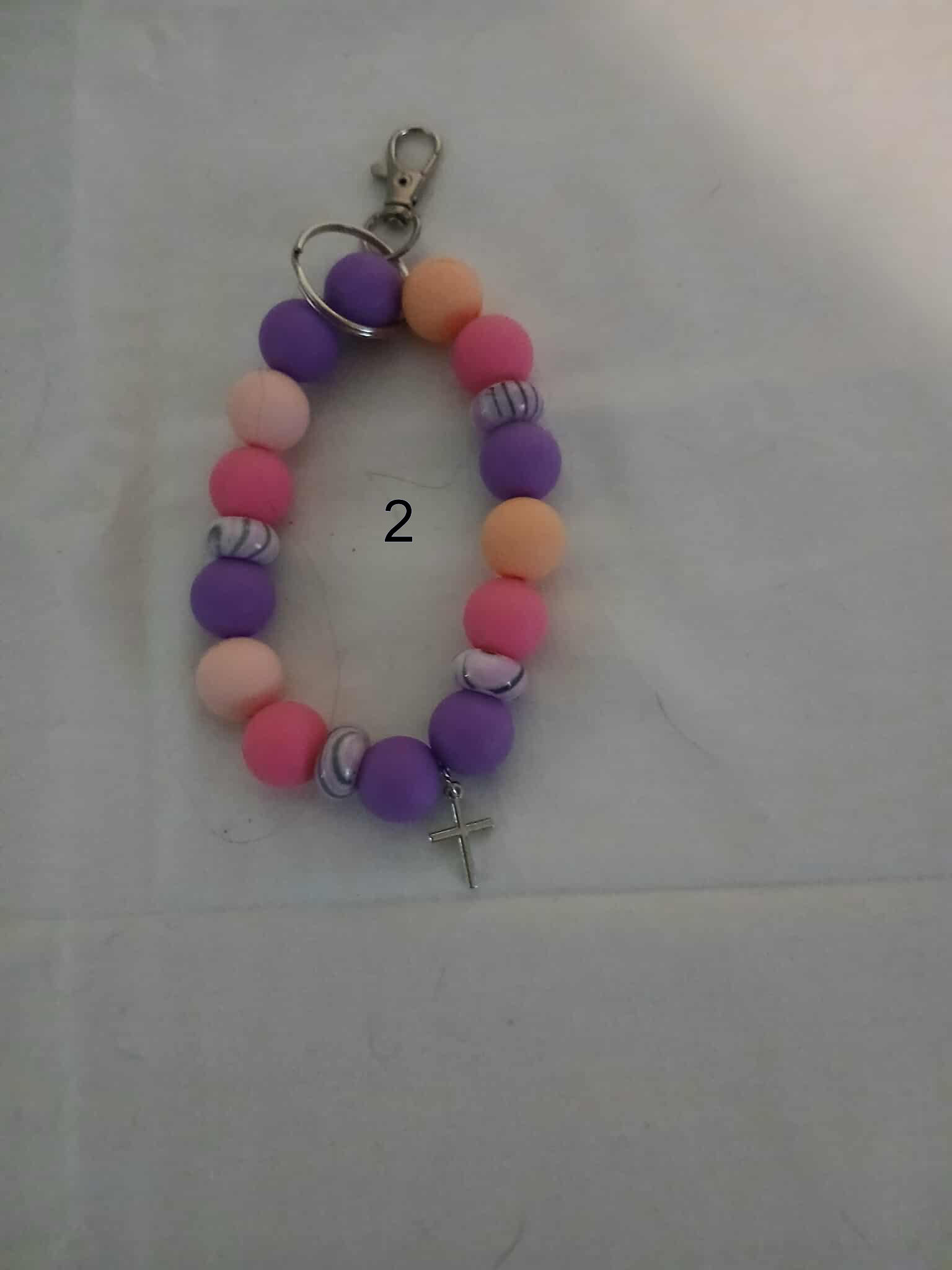 Cross Beaded Wristlet