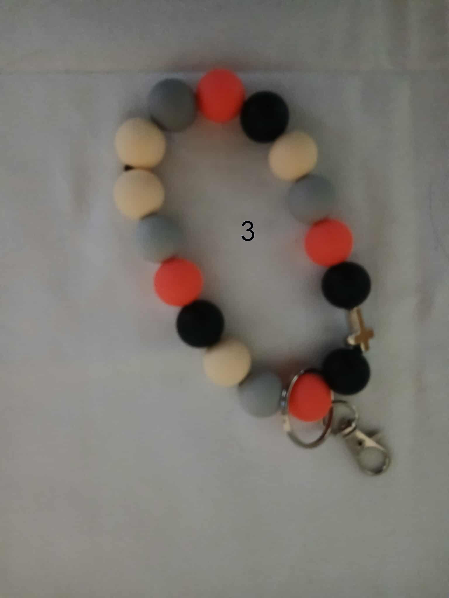 Cross Beaded Wristlet