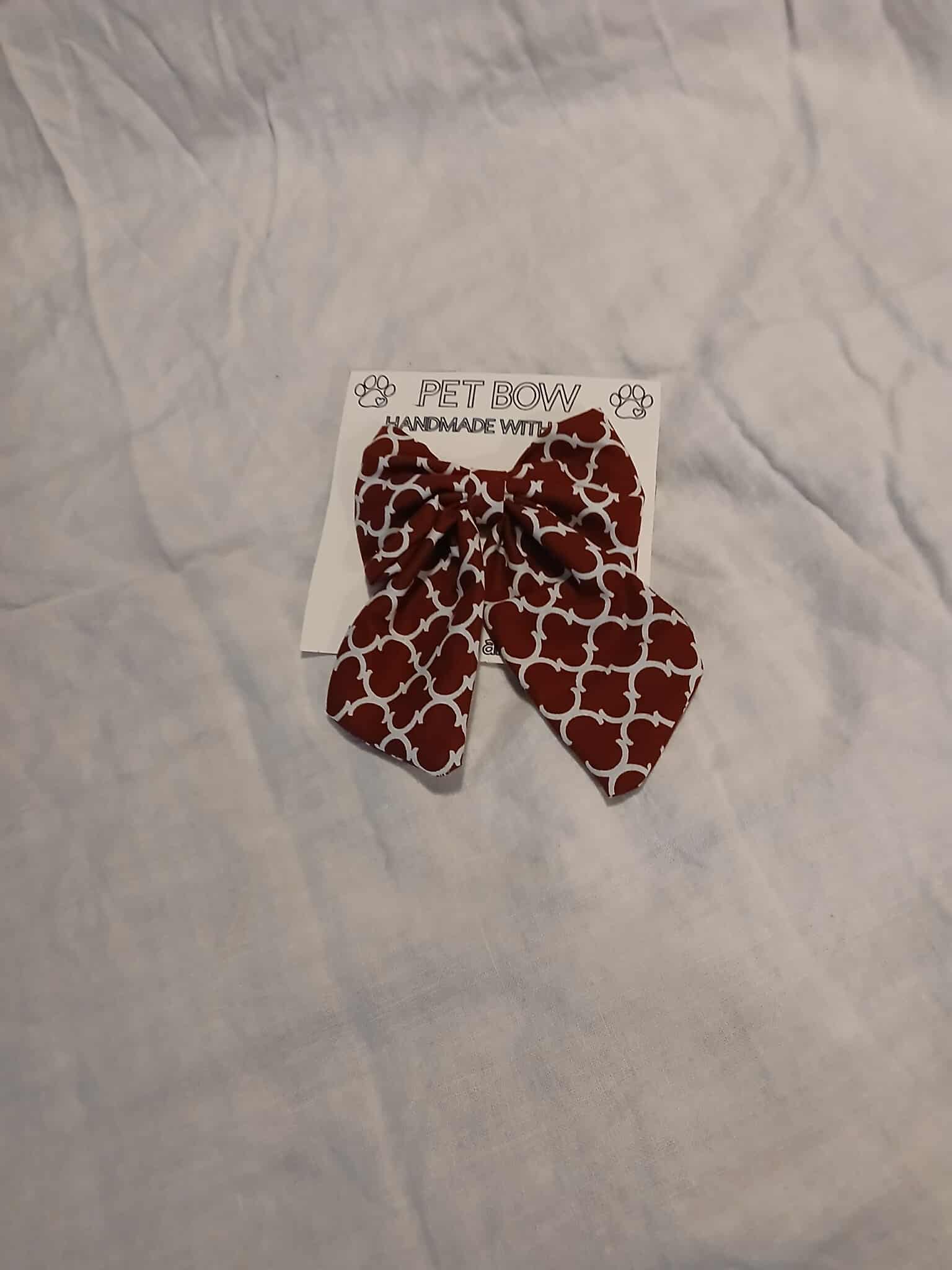 Burgundy Dog Bow
