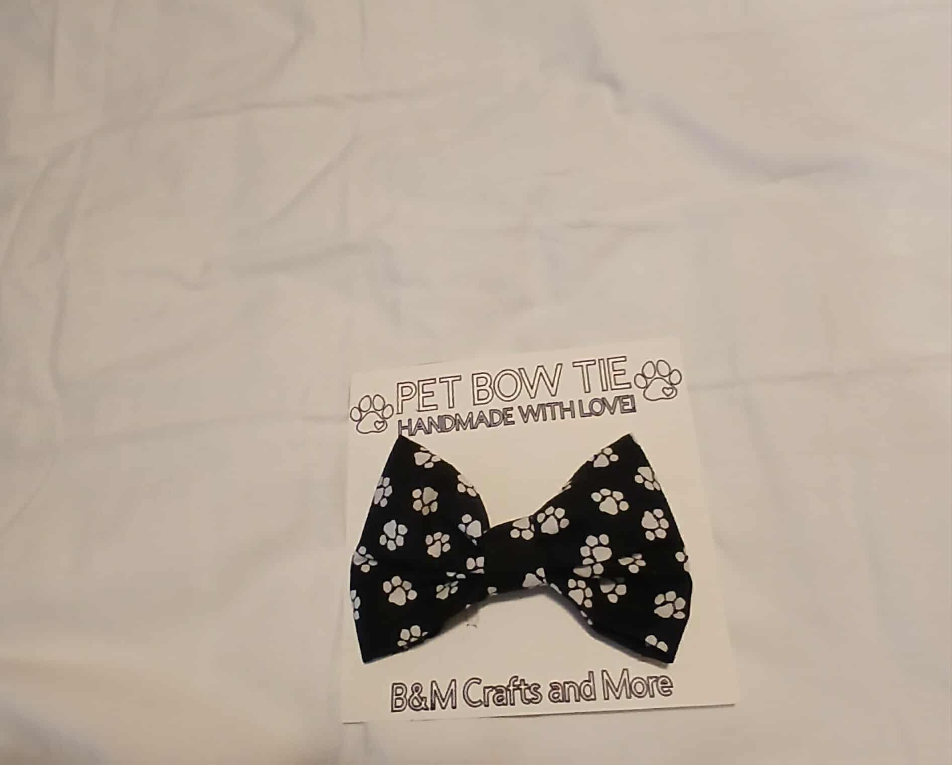 Paw Print Dog Bow
