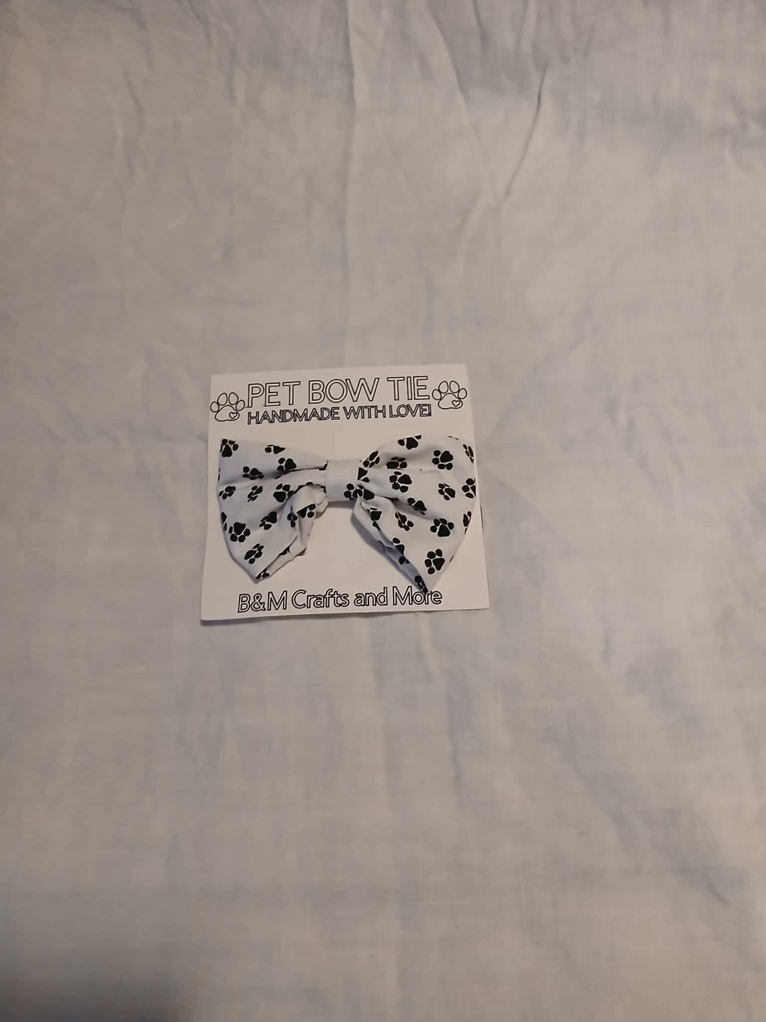 Paw Print Dog Bow