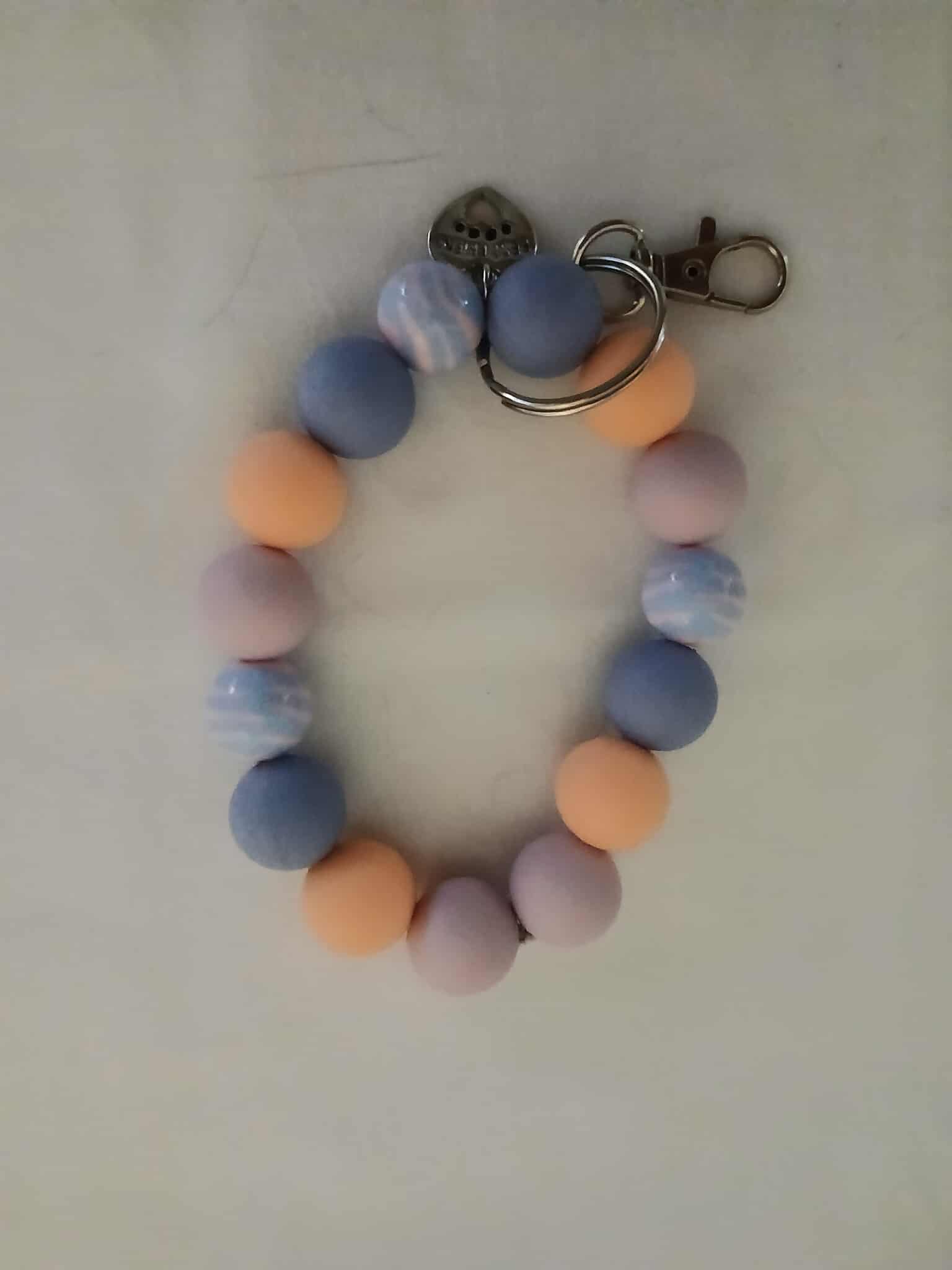 Dog Print Beaded Wristlet