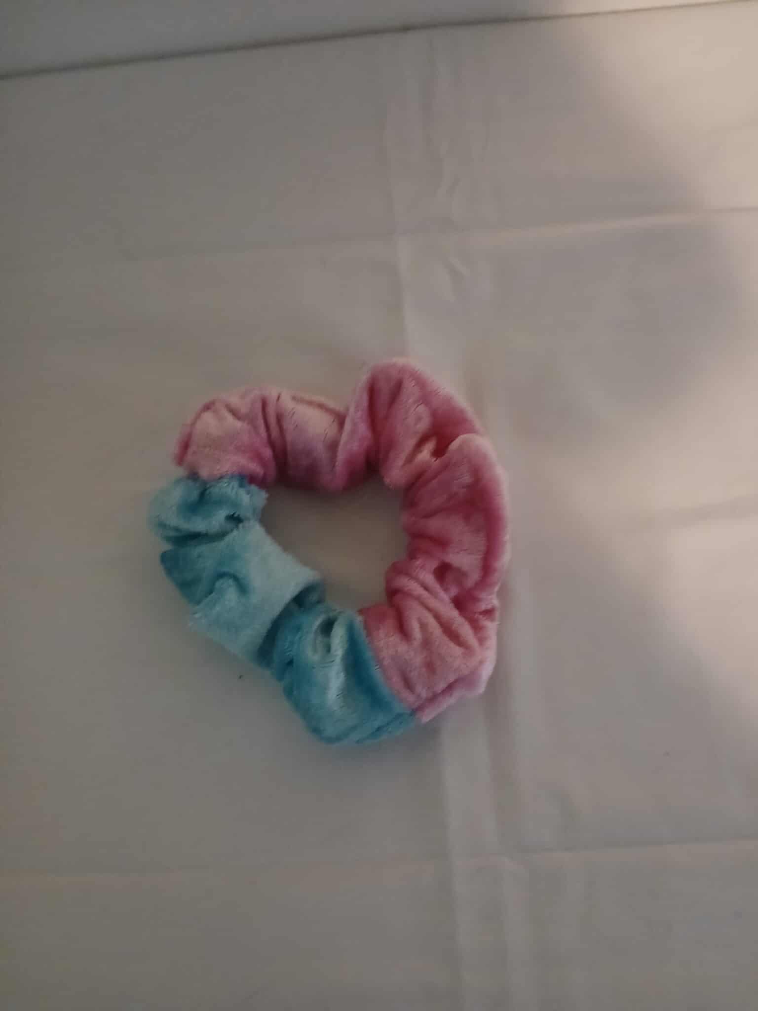 Pink and Teal Scrunchie