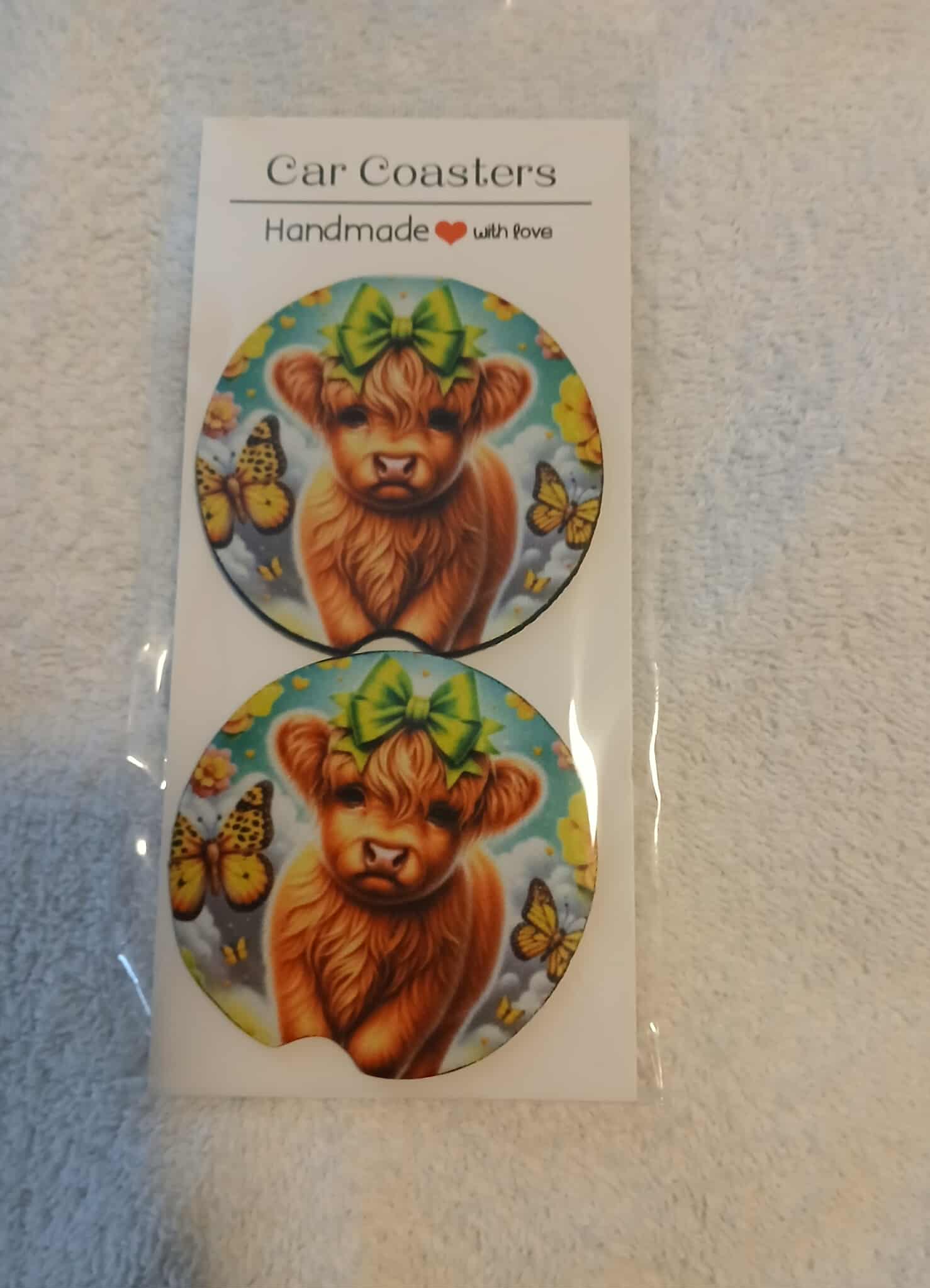 Highland Cow Car Coaster