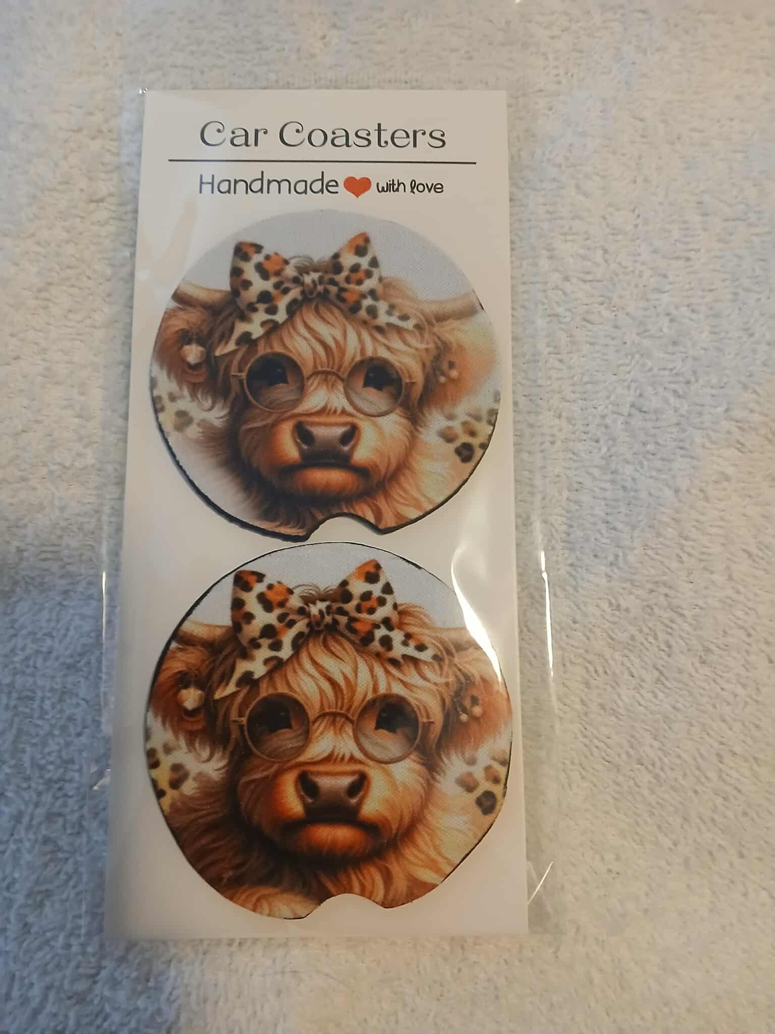 Highland Cow Car Coaster