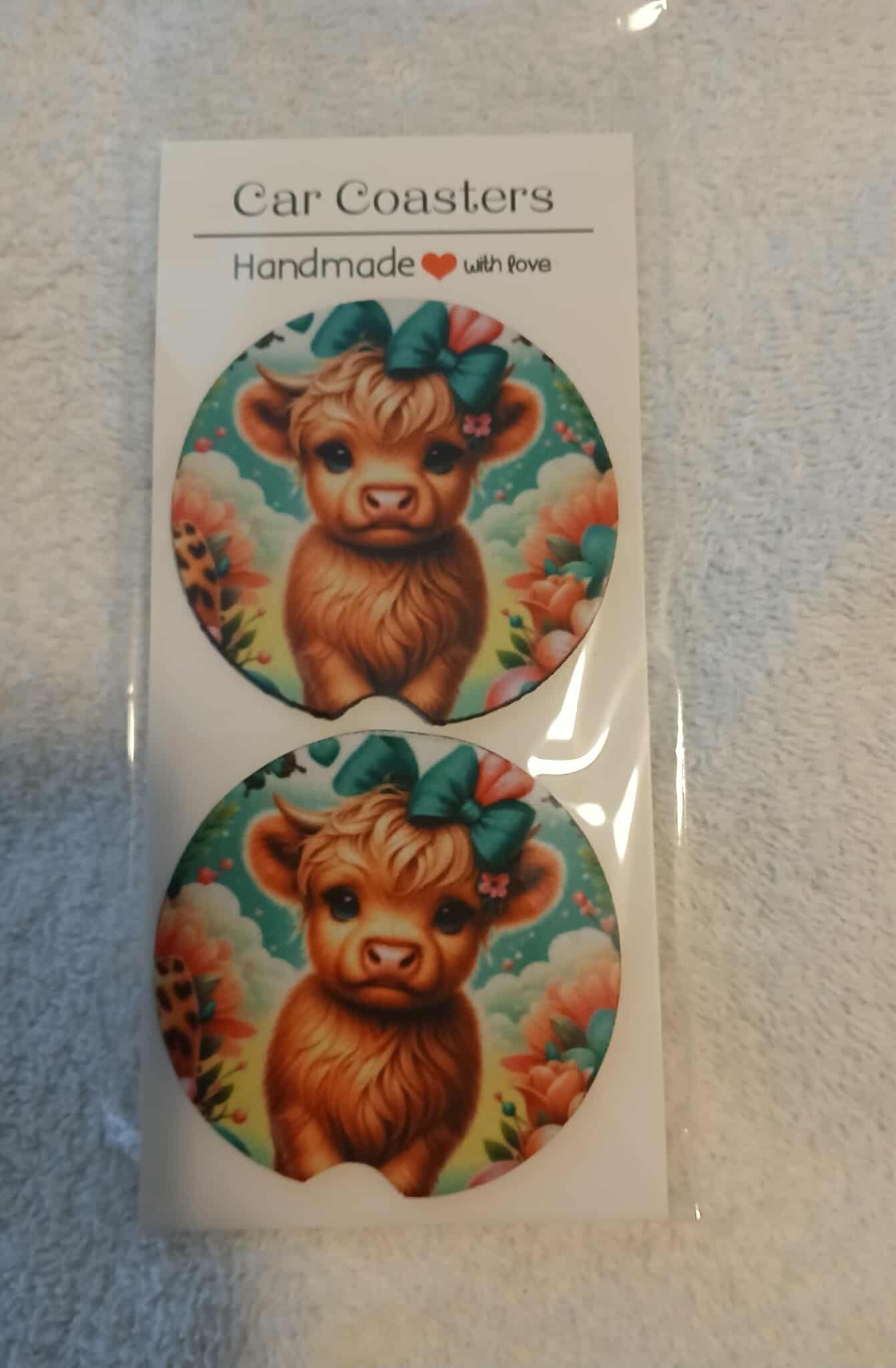 Highland Cow Car Coaster