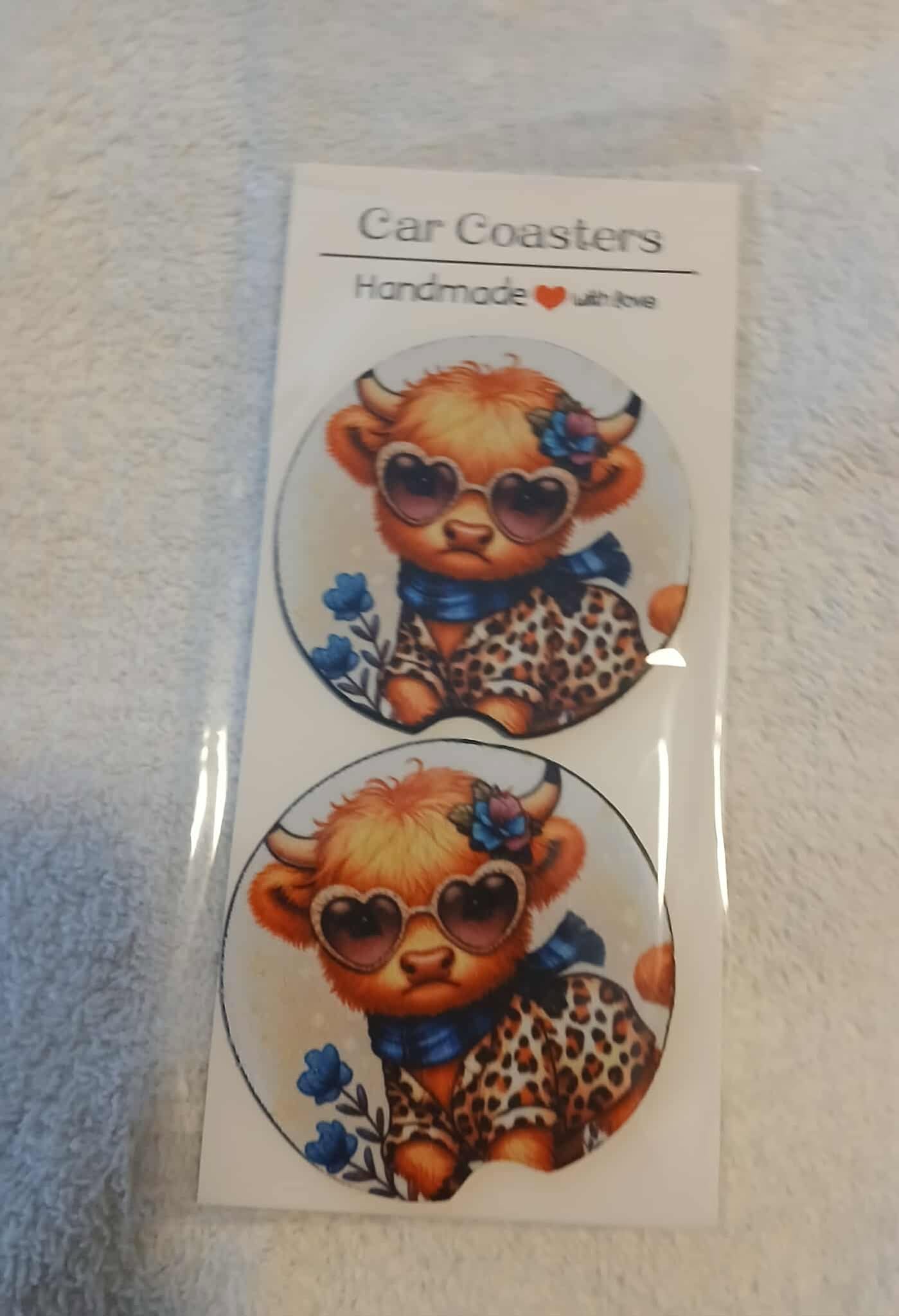 Highland Cow Car Coaster