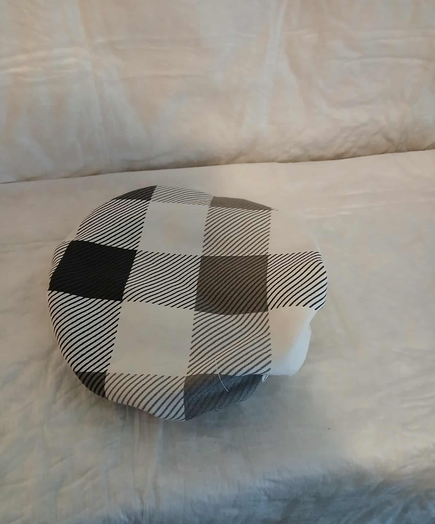 Gray Checked Bowl Covers