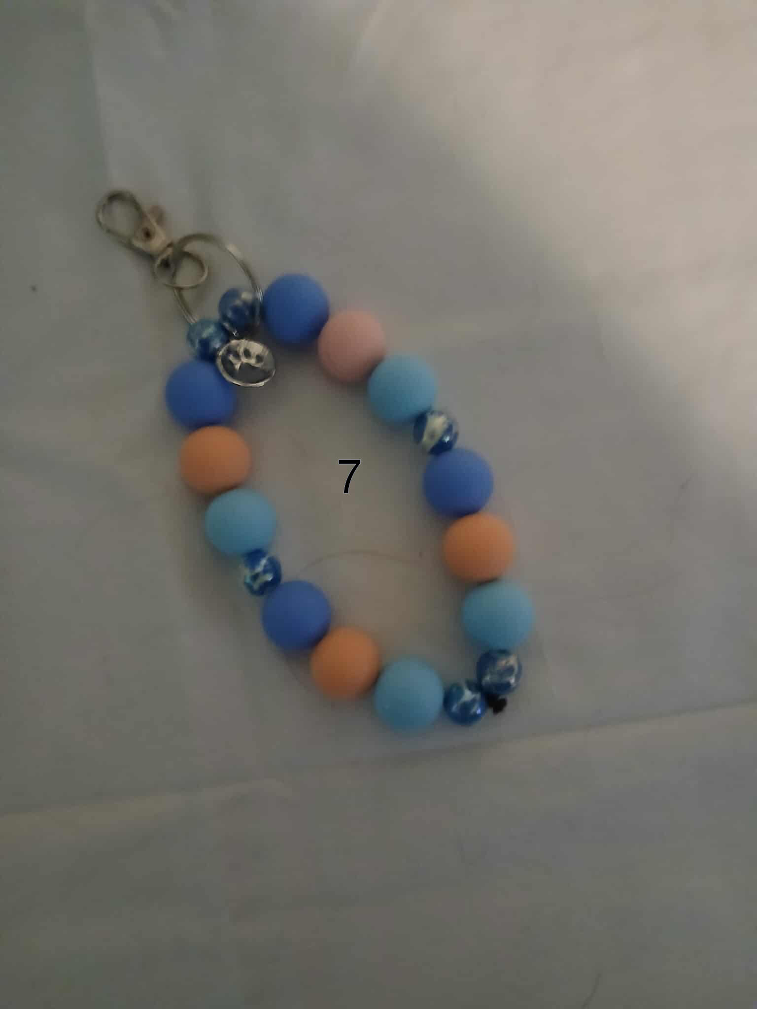Dog Print Beaded Wristlet